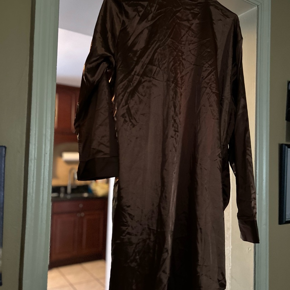 brown long sleeve dress